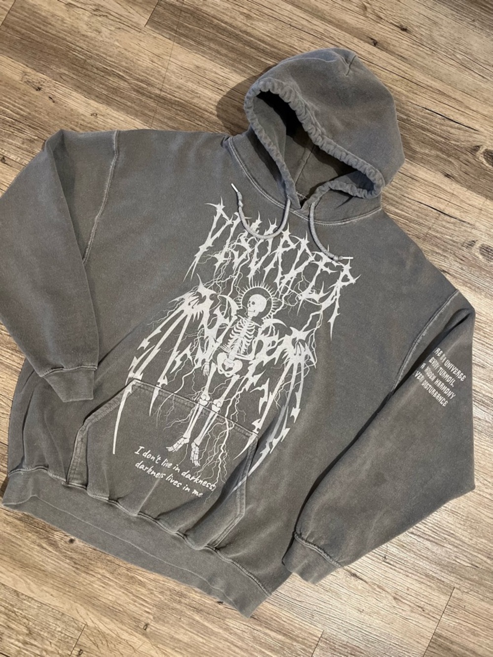 Disorder Skeleton Oversized Hoodie Insane Logo Size Medium